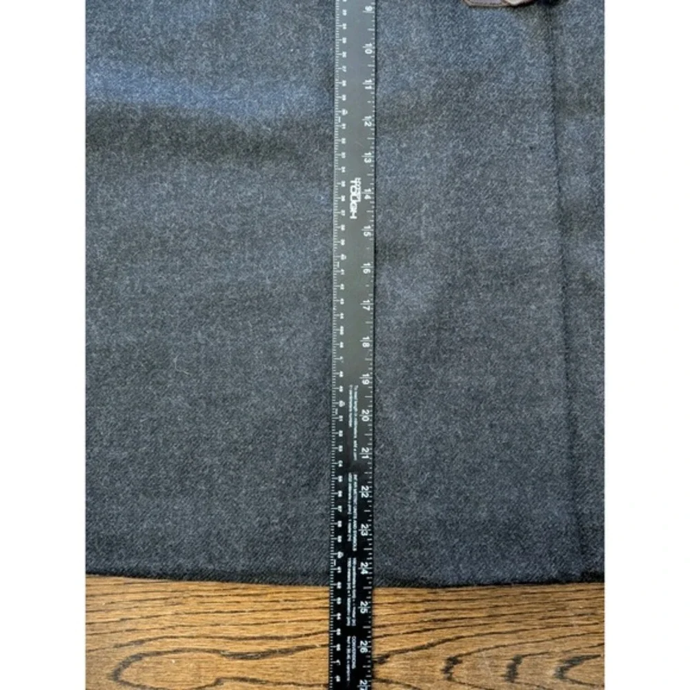 KORS Michael Kors Bergdorf Goodman Gray Wool Skirt Sz 6 Made Italy Buckles Metal